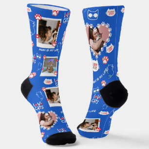 Calcetines con collage de fotos personalizadas de