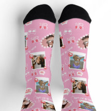 Calcetines con collage de fotos personalizadas de