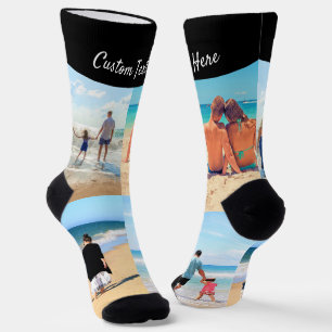 Calcetines con Collage de Fotos Personalizadas Tex