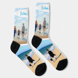 Calcetines con Collage de Fotos Personalizados Tex