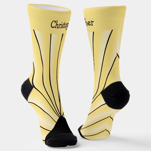Calcetines con diseño Art Deco amarillo (Angular)
