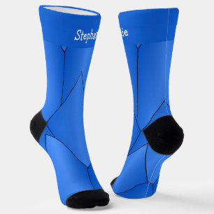 Calcetines con diseño Art Déco azul