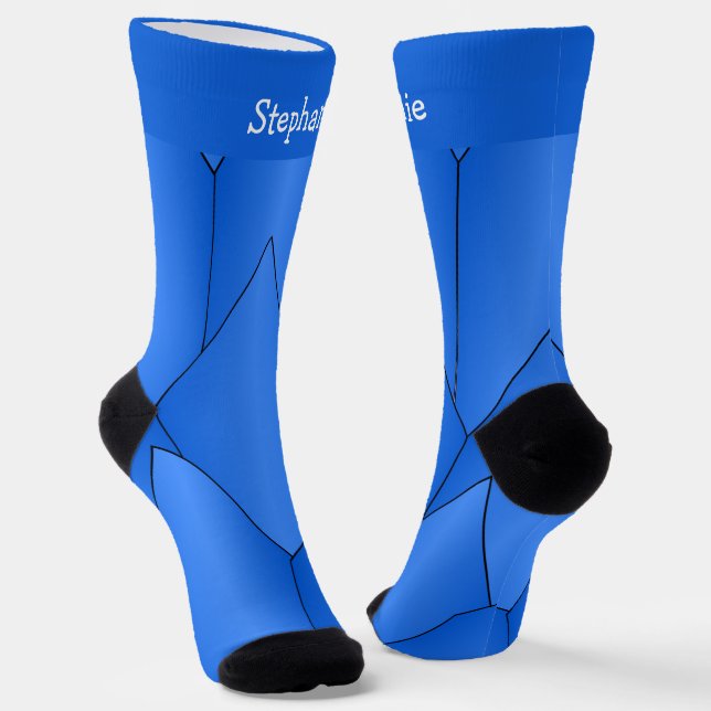 Calcetines con diseño Art Déco azul (Angular)