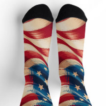 Calcetines con diseño de bandera patriótica