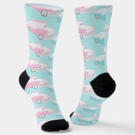 Calcetines con diseño de estampado de coche vintag