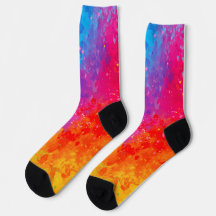Calcetines con diseño de galaxia colorida