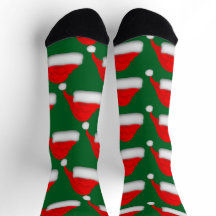Calcetines con diseño de sombrero de Santa de Navi
