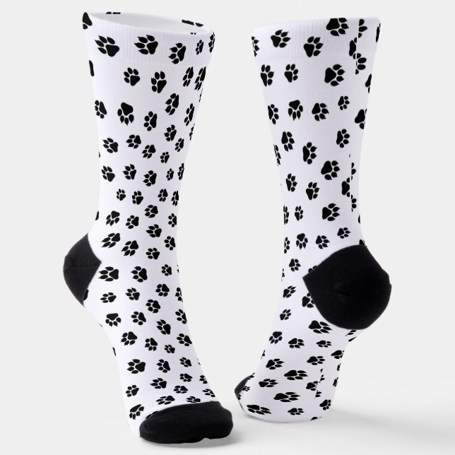 Calcetines con estampado de huellas de patas en bl (Angular)