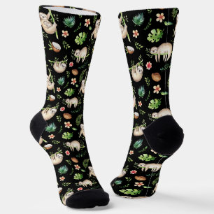 Calcetines con estampado de perezosos