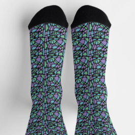 Calcetines con estampado total de vidrio emplomado