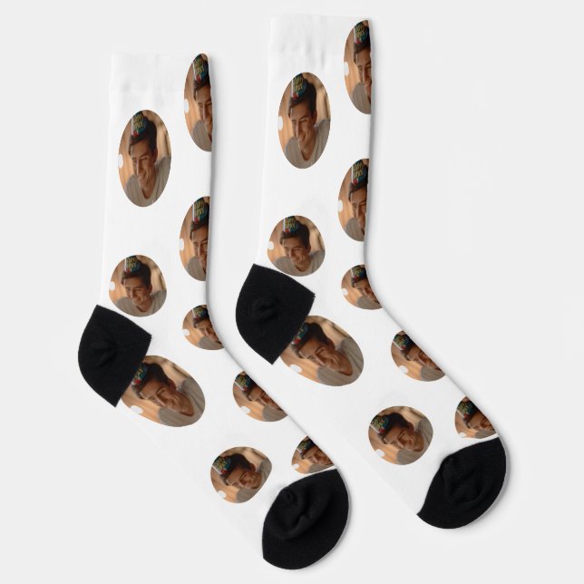 Calcetines con foto de cara divertida personalizad (Derecha)