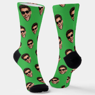 Calcetines con foto de cara divertida personalizad