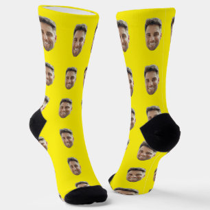 Calcetines con foto de cara personalizados como re