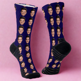 Calcetines con foto de cara personalizados, sube t