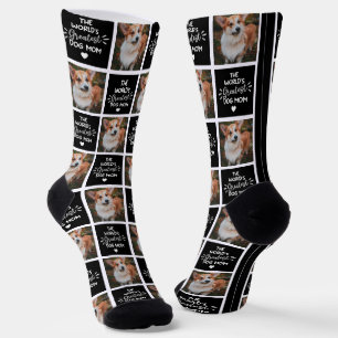 Calcetines con foto de la mejor mamá de perros del