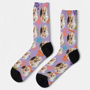 Calcetines con foto de mascota personalizados lind