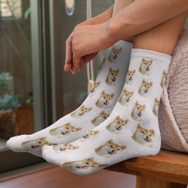 Calcetines con foto de mascota personalizados lind