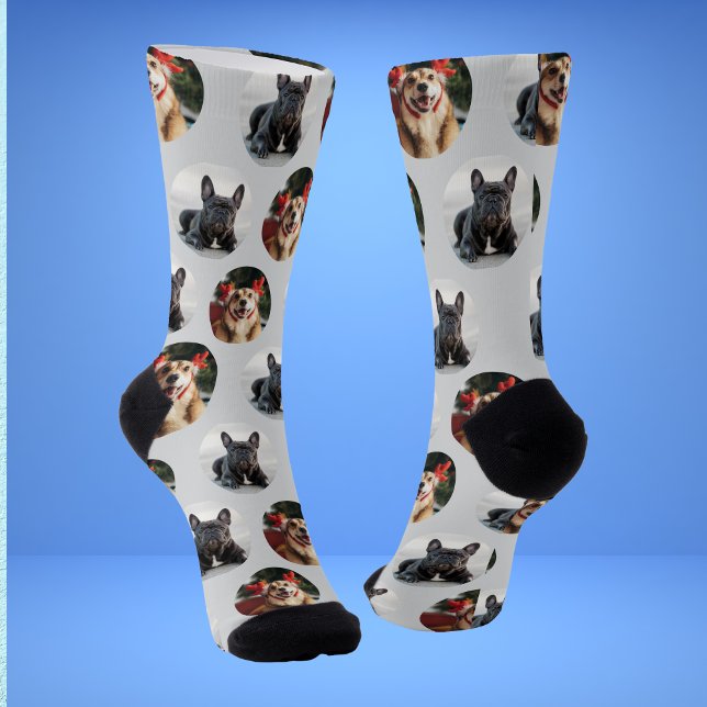 Calcetines con foto de perro 2 mascota linda (Subido por el creador)
