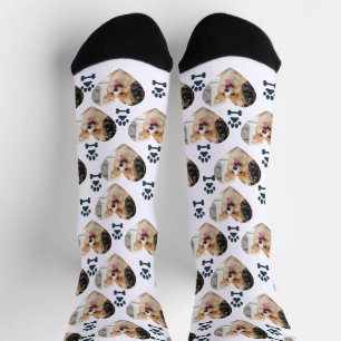 Calcetines con foto personalizada de mascota y hue