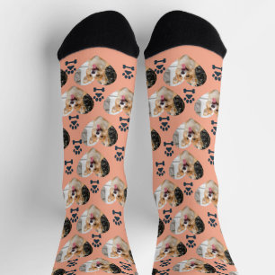 Calcetines con foto personalizada de mascota y hue