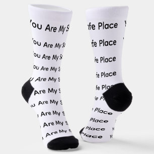 Calcetines Con Frase Acogedora 'Eres Mi Lugar Segu