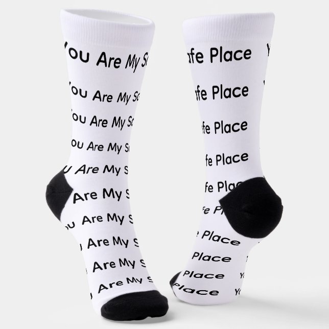 Calcetines Con Frase Acogedora 'Eres Mi Lugar Segu (Angular)