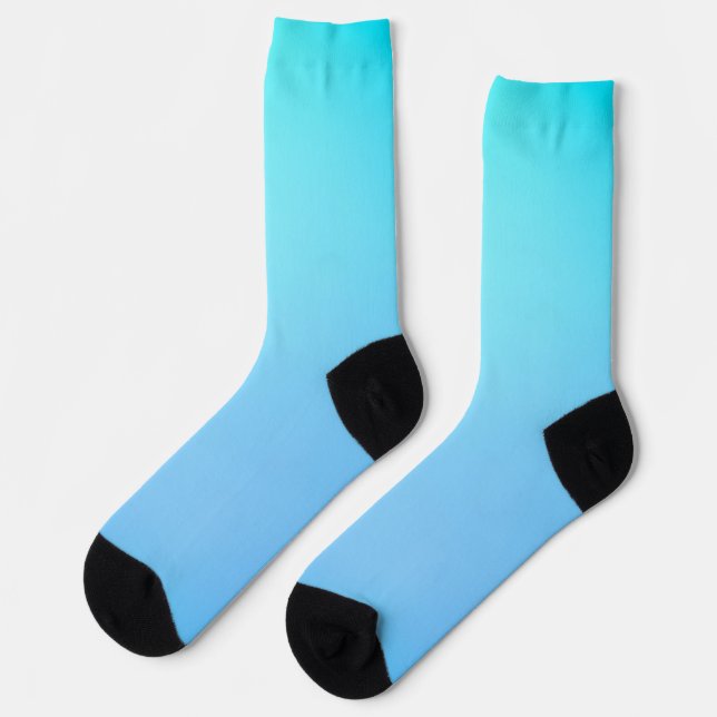Calcetines con gradiente azul con rayas negras y b (Izquierda)