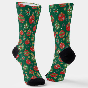 Calcetines con Huella de Pata Navideña Festiva