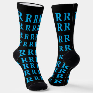 Calcetines con letra de monograma personalizado ne