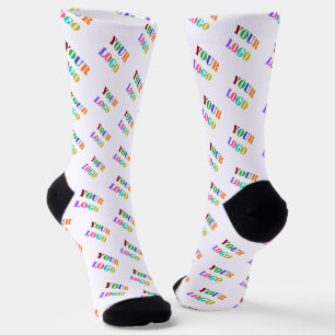 Calcetines con logotipo de negocio de marca Ejempl