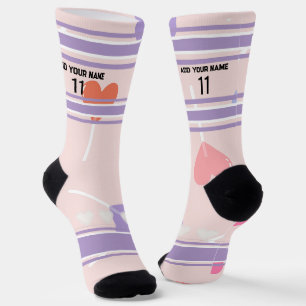 Calcetines con nombre y número de corazón Perple &