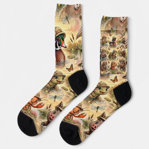Calcetines con patrón de animales de Lil' Bayou Ex