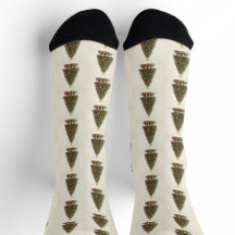 Calcetines con patrón de árbol de Navidad clásico