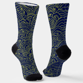 Calcetines con patrón de arte japonés