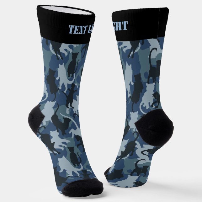Calcetines con patrón de camuflaje naval para gato (Angular)