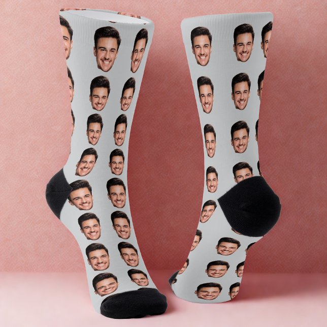 Calcetines con patrón de cara personalizado, añade (Subido por el creador)