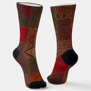 Calcetines con Patrón de Color de Moda