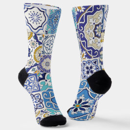 Calcetines con Patrón de Color de Moda