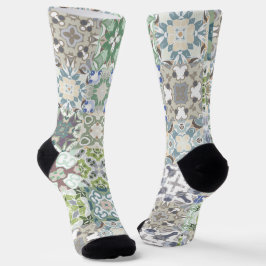 Calcetines con Patrón de Color de Moda