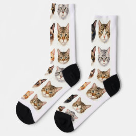 Calcetines con Patrón de Gato Adorable – Regalo Di