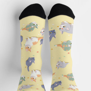 Calcetines con patrón de gato lindo