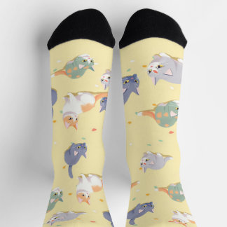 Calcetines con patrón de gato lindo