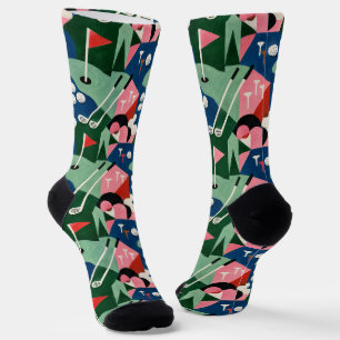 Calcetines con patrón de golf   Diseño de golf rep