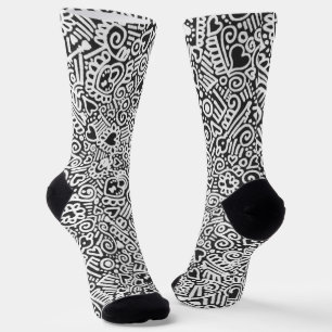 Calcetines con patrón de llave para mi corazón