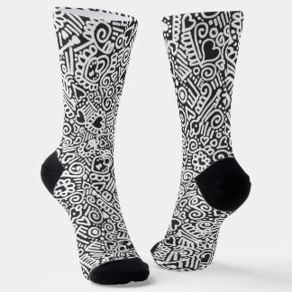 Calcetines con patrón de llave para mi corazón
