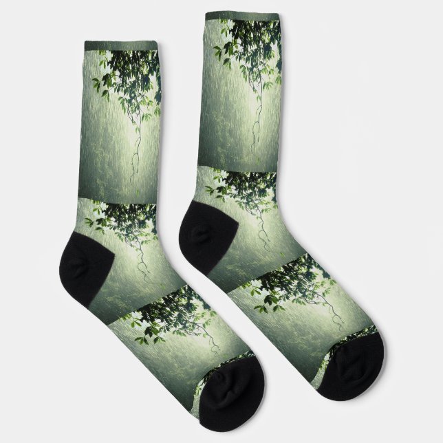 Calcetines con Patrón de Lluvia Adorable (Derecha)
