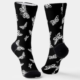Calcetines con patrón de polilla