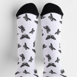 Calcetines con patrón de polilla