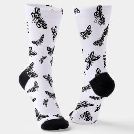 Calcetines con patrón de polilla