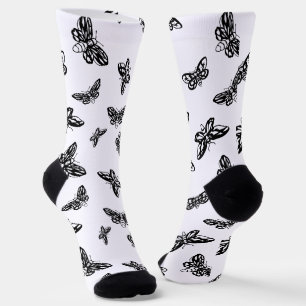 Calcetines con patrón de polilla